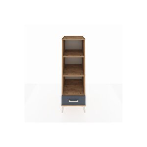 Kronos Dolap 3 Raflı Tek Çekmeceli 44x59x134 Çam-antrasit