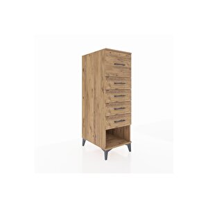 Kronos Dolap 5 Çekmeceli 44x59x134 Çam-çam