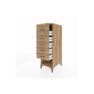 Kronos Dolap 5 Çekmeceli 44x59x134 Çam-çam