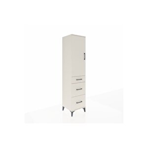 Hyperion Dolap Tek Raflı 3 Çekmeceli Tek Askılı 44x44x195 Aytaşı-aytaşı