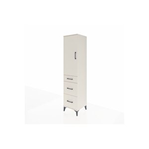Hyperion Dolap Tek Raflı 3 Çekmeceli Tek Askılı 44x44x195 Aytaşı-aytaşı