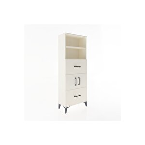 Arges Dolap 3 Raflı 2 Çekmeceli 2 Kapaklı 60x30x163 Aytaşı-aytaşı
