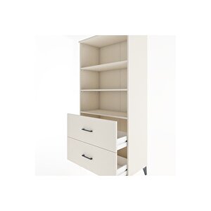 Hyperion Dolap 3 Raflı 2 Çekmeceli 88x44x182 Aytaşı-aytaşı