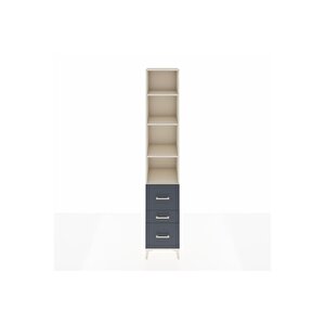 Hyperion Dolap 4 Raflı 3 Çekmeceli 44x44x243 Aytaşı-antrasit