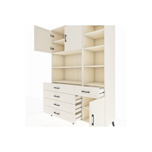 Hyperion Gardrop 9 Raflı 5 Çekmeceli 3 Kapaklı 132x44x195 Aytaşı-aytaşı