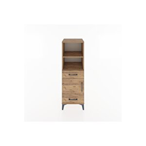 Hyperion Dolap 3 Raflı 2 Çekmeceli Tek Kapaklı 44x44x134 Çam-çam