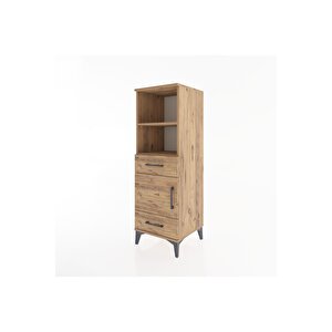 Hyperion Dolap 3 Raflı 2 Çekmeceli Tek Kapaklı 44x44x134 Çam-çam