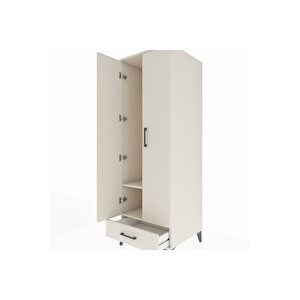 Kronos Dolap 2 Raflı Tek Çekmeceli Tek Askılı 60x59x182 Aytaşı-aytaşı