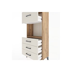 Hyperion Dolap Tek Raflı 4 Çekmeceli 60x44x134 Çam-aytaşı