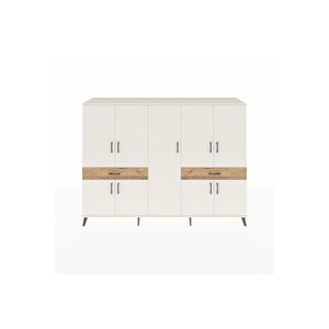 Hyperion Dolap 12 Raflı 2 Çekmeceli 8 Kapaklı 220x44x163 Aytaşı-aytaşı/çam