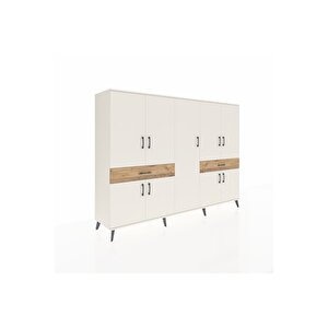 Hyperion Dolap 12 Raflı 2 Çekmeceli 8 Kapaklı 220x44x163 Aytaşı-aytaşı/çam