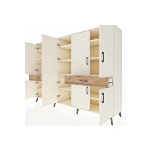 Hyperion Dolap 12 Raflı 2 Çekmeceli 8 Kapaklı 220x44x163 Aytaşı-aytaşı/çam