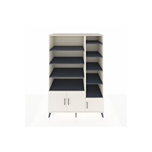 Kronos Dolap 10 Raflı 3 Kapaklı 132x59x195 Aytaşı-aytaşı/antrasit