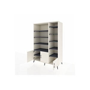 Kronos Dolap 10 Raflı 3 Kapaklı 132x59x195 Aytaşı-aytaşı/antrasit