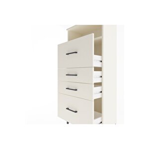 Arges Dolap Tek Raflı 4 Çekmeceli 60x30x134 Aytaşı-aytaşı