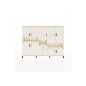 Arges Dolap 13 Raflı 3 Çekmeceli 9 Kapaklı 220x30x163 Aytaşı-aytaşı