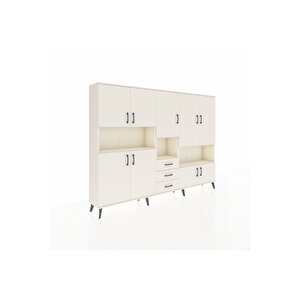 Arges Dolap 13 Raflı 3 Çekmeceli 9 Kapaklı 220x30x163 Aytaşı-aytaşı