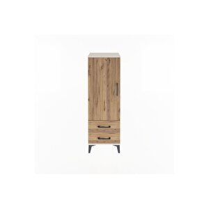 Arges Dolap 3 Raflı 2 Çekmeceli Tek Kapaklı 44x30x134 Aytaşı-çam