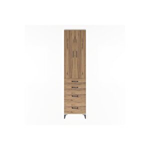 Arges Dolap 4 Raflı 4 Çekmeceli 2 Kapaklı 60x30x243 Aytaşı-çam