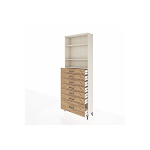 Arges Dolap 3 Raflı 7 Çekmeceli 88x30x243 Aytaşı-çam