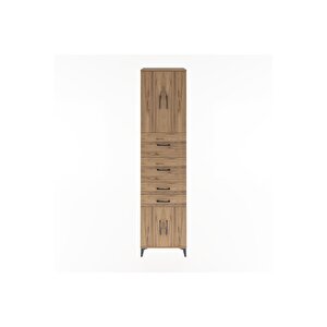 Hyperion Dolap 2 Raflı 4 Çekmeceli 4 Kapaklı 60x44x243 Çam-çam