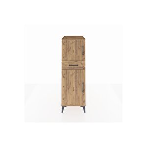 Kronos Dolap 2 Raflı Tek Çekmeceli 2 Kapaklı 44x59x134 Çam-çam