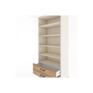Hyperion Dolap 5 Raflı 2 Çekmeceli 88x44x195 Aytaşı-çam