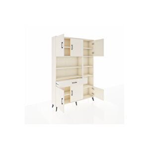 Arges Gardrop 10 Raflı Tek Çekmeceli 6 Kapaklı 132x30x195 Aytaşı-aytaşı