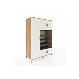 Kronos Dolap 10 Raflı 5 Kapaklı 132x59x195 Çam-aytaşı/antrasit