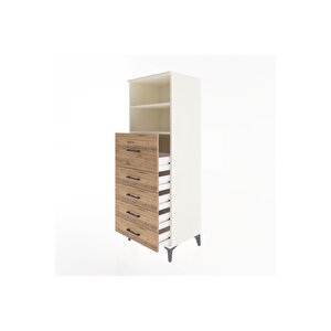 Hyperion Dolap 2 Raflı 5 Çekmeceli 60x44x163 Aytaşı-çam
