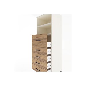 Hyperion Dolap 2 Raflı 5 Çekmeceli 60x44x163 Aytaşı-çam