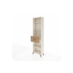 Arges Dolap 4 Raflı Tek Çekmeceli 60x30x221 Aytaşı-çam