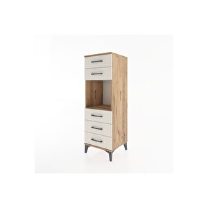 Hyperion Dolap Tek Raflı 5 Çekmeceli 44x44x134 Çam-aytaşı