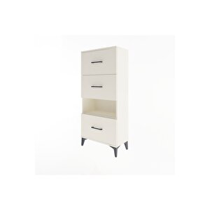 Arges Dolap Tek Raflı 3 Çekmeceli 60x30x134 Aytaşı-aytaşı