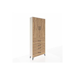 Arges Dolap 2 Raflı 4 Çekmeceli 2 Kapaklı 88x30x221 Aytaşı-çam