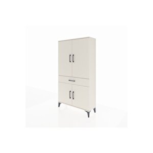 Arges Dolap 4 Raflı Tek Çekmeceli 4 Kapaklı 88x30x163 Aytaşı-aytaşı
