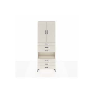 Arges Dolap 4 Raflı 6 Çekmeceli 2 Kapaklı 88x30x243 Aytaşı-aytaşı