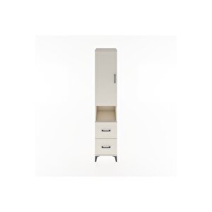 Hyperion Dolap 3 Raflı 2 Çekmeceli Tek Askılı 44x44x221 Aytaşı-aytaşı