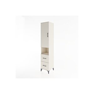 Hyperion Dolap 3 Raflı 2 Çekmeceli Tek Askılı 44x44x221 Aytaşı-aytaşı