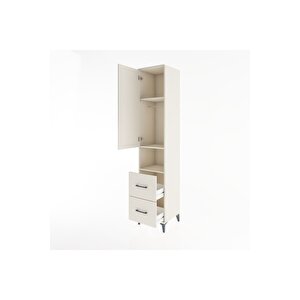 Hyperion Dolap 3 Raflı 2 Çekmeceli Tek Askılı 44x44x221 Aytaşı-aytaşı