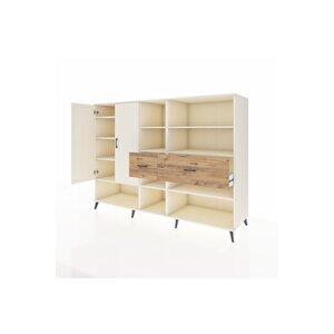 Kronos Dolap 10 Raflı 2 Çekmeceli 2 Kapaklı 220x59x163 Aytaşı-aytaşı/çam