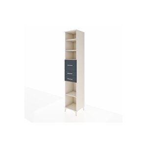 Hyperion Dolap 4 Raflı 3 Çekmeceli 44x44x243 Aytaşı-antrasit