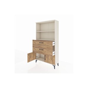 Arges Dolap 2 Raflı 2 Çekmeceli 2 Kapaklı 88x30x163 Aytaşı-çam