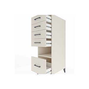 Kronos Dolap Tek Raflı 5 Çekmeceli 44x59x134 Aytaşı-aytaşı