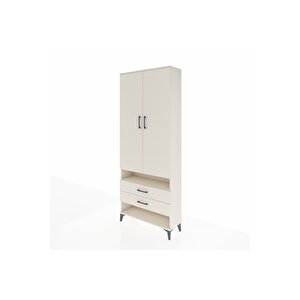 Arges Dolap 3 Raflı 2 Çekmeceli Tek Askılı 88x30x221 Aytaşı-aytaşı