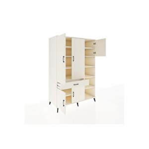 Kronos Dolap 10 Raflı Tek Çekmeceli 5 Kapaklı 132x59x195 Aytaşı-aytaşı/aytaşı