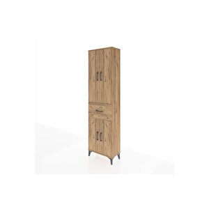 Arges Dolap 2 Raflı Tek Çekmeceli Tek Askılı 60x30x221 Çam-çam