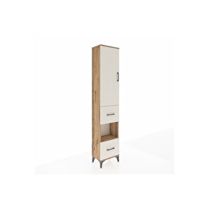 Arges Dolap 3 Raflı 2 Çekmeceli Tek Askılı 44x30x221 Çam-aytaşı