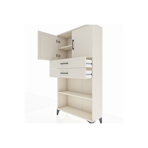 Arges Dolap 3 Raflı 2 Çekmeceli 2 Kapaklı 88x30x163 Aytaşı-aytaşı