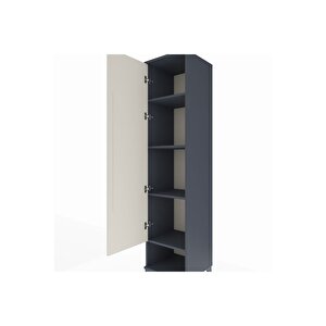 Hyperion Dolap 4 Raflı Tek Kapaklı 44x44x195 Antrasit-aytaşı